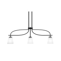 Cavella 3 Light Island Light Shown In Matte Black Finish With 4.5