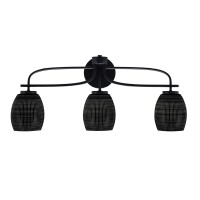 Cavella 3 Light Bath Bar Shown In Matte Black Finish With 5