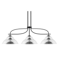 Cavella 3 Light Island Light Shown In Matte Black Finish With 13