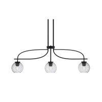 Cavella 3 Light Island Light Shown In Matte Black Finish With 5.75