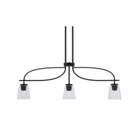 Cavella 3 Light Island Light Shown In Matte Black Finish With 4.5