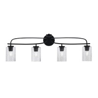 Cavella 4 Light Bath Bar Shown In Matte Black Finish With 4