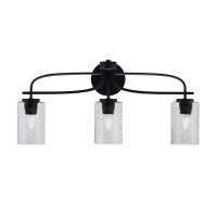 Cavella 3 Light Bath Bar Shown In Matte Black Finish With 4