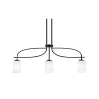 Cavella 3 Light Island Light Shown In Matte Black Finish With 4