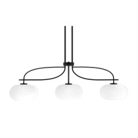 Cavella 3 Light Island Light Shown In Matte Black Finish With 10