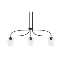 Cavella 3 Light Island Light Shown In Matte Black Finish With 5