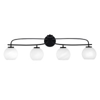 Cavella 4 Light Bath Bar Shown In Matte Black Finish With 5.75