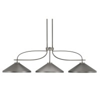 Cavella 3 Light Island Light In Graphite Finish With 14