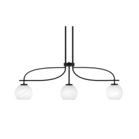 Cavella 3 Light Island Light Shown In Matte Black Finish With 5.75