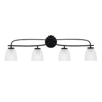 Cavella 4 Light Bath Bar Shown In Matte Black Finish With 5