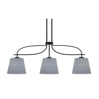 Cavella 3 Light Island Light Shown In Matte Black Finish With 10