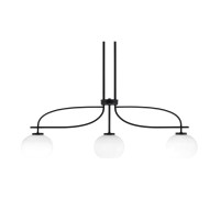 Cavella 3 Light Island Light Shown In Matte Black Finish With 7