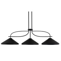 Cavella 3 Light Island Light Shown In Matte Black Finish With 14