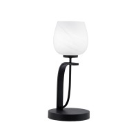 Cavella 1 Light Accent Lamp Shown In Matte Black Finish With 6