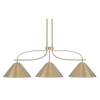 Cavella 3 Light Island Light Shown In New Age Brass Finish With 14