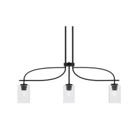 Cavella 3 Light Island Light Shown In Matte Black Finish With 4