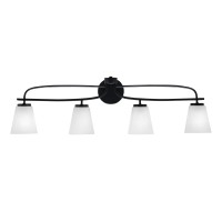 Cavella 4 Light Bath Bar Shown In Matte Black Finish With 4.5