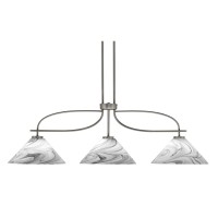 Cavella 3 Light Island Light In Graphite Finish With 12