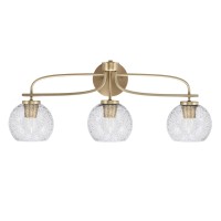 Cavella 3 Light Bath Bar Shown In New Age Brass Finish With 5.75