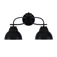 Cavella 2 Light Bath Bar In Matte Black Finish With 7