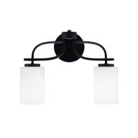 Cavella 2 Light Bath Bar In Matte Black Finish With 4