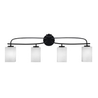 Cavella 4 Light Bath Bar Shown In Matte Black Finish With 4