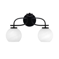 Cavella 2 Light Bath Bar In Matte Black Finish With 5.75