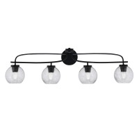 Cavella 4 Light Bath Bar Shown In Matte Black Finish With 5.75