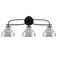 Cavella 3 Light Bath Bar Shown In Matte Black Finish With 7