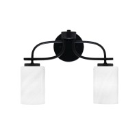 Cavella 2 Light Bath Bar In Matte Black Finish With 4