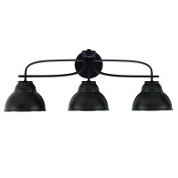 Cavella 3 Light Bath Bar Shown In Matte Black Finish With 7