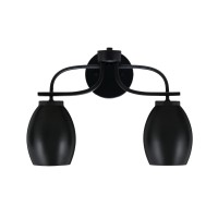 Cavella 2 Light Bath Bar In Matte Black Finish With 5