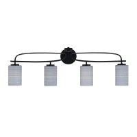 Cavella 4 Light Bath Bar Shown In Matte Black Finish With 4