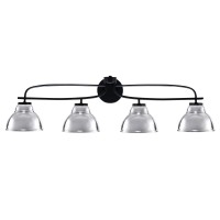 Cavella 4 Light Bath Bar Shown In Matte Black Finish With 7