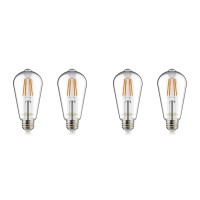 Helloify Edison St19(St64) Wifi Led Smart Bulb, Filament Vintage Style, Tunable White Changing, Work With Alexa Google Home (No Hub), E26, 2700K-6500K, 2Pack, Daylight White,8 Watt (Pack Of 2)