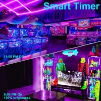 Tendist 100Ft Black Light Led Strip App Control Black Light For Glow Party With Remote Smart Purple Neon Blacklight Strip Adhe