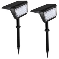 Molebit Solar Spotlights Outdoor Waterproof 2-Pack, Led Solar Landscape Lights, Eco-Friendly Garden Lights, Adjustable Solar Powered Spotlight, Cool White For Yard Outside Landscape