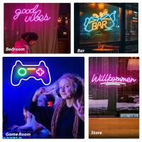 Personalised Led Light Signs For Wall Decoration Neon Signs For Home Bedroom Decor Wedding Bar Party Neon Light Lettering Birthday Gifts Light Sign Neon Sign (25-127 Cm, 1-3 Lines)