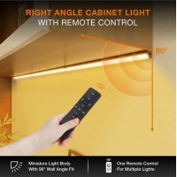 Mekkleon Under Cabinet Lights Remote Control 2 Pack Magnetic Dimmable Closet Lights Usb Rechargeable Wireless Led Shop Light Cei