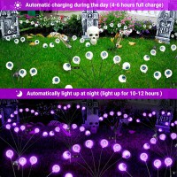 Halloween Decorations Outdoor Eyeball Lights Solar Powered 2Packs 12Led Swaying Halloween Lights Waterproof Outdoor Halloween