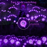 Halloween Decorations Outdoor Eyeball Lights Solar Powered 2Packs 12Led Swaying Halloween Lights Waterproof Outdoor Halloween