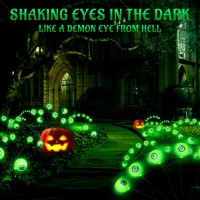 Halloween Decorations Outdoor Eyeball Lights Solar Powered 2Packs 12Led Swaying Halloween Lights Waterproof Outdoor Halloween