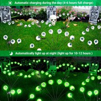 Halloween Decorations Outdoor Eyeball Lights Solar Powered 2Packs 12Led Swaying Halloween Lights Waterproof Outdoor Halloween