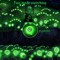 Halloween Decorations Outdoor Eyeball Lights Solar Powered 2Packs 12Led Swaying Halloween Lights Waterproof Outdoor Halloween