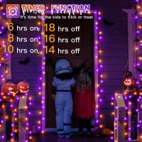 Ccinny 240Led 88Ft Halloween Lights With Memory 13 Modes Waterproof Halloween String Lights Outdoor With Timer Purple And Oran