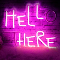 Hello There Neon Sign For Wall Decor Dimmable Hell Here Catwoman Neon Signs 1378 1063 Controllable Lighting Pink Letter