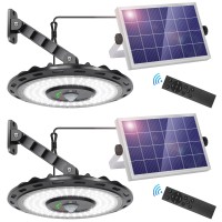 Ropelux Solar Lights Outdoor Indoor 3000Lm Dimmable 5 Modes 2 All Day Modes Motion Sensor Solar Shed Barn Light With Remote I