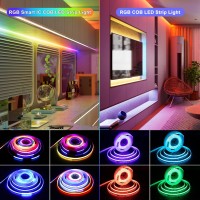 Pautix Rgb Smart Ic Cob Led Strip Light Addressable 20Ft/6.1M,720Leds/M Ul-Listed 24V Chasing Color Strip Light Multicolor Flexible Tape Light,For Tv,Party Diy Decoration(Without Controller&Adapter)