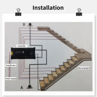 Motion Sensor Led Stair Light Controller, 12V 24V Bluetooth Stair Light Controller Ip20 Led Step Stair Lamp Sensor Controller For Hotel