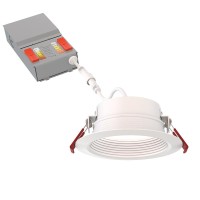 Juno Wf4 Dreg B Alo19 Sww5 90Cri Mw M6 Canless Wafer Recessed Led Downlight Deep Regressed Baffled Trim Style 4Inch Matte Wh